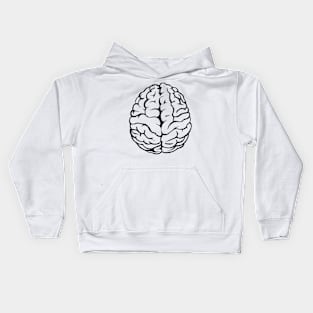 Outline of the human brain Kids Hoodie